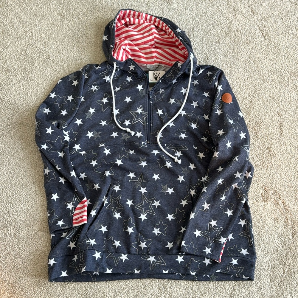 Michelle Mae Patriotic Quarter Zip Hoodie